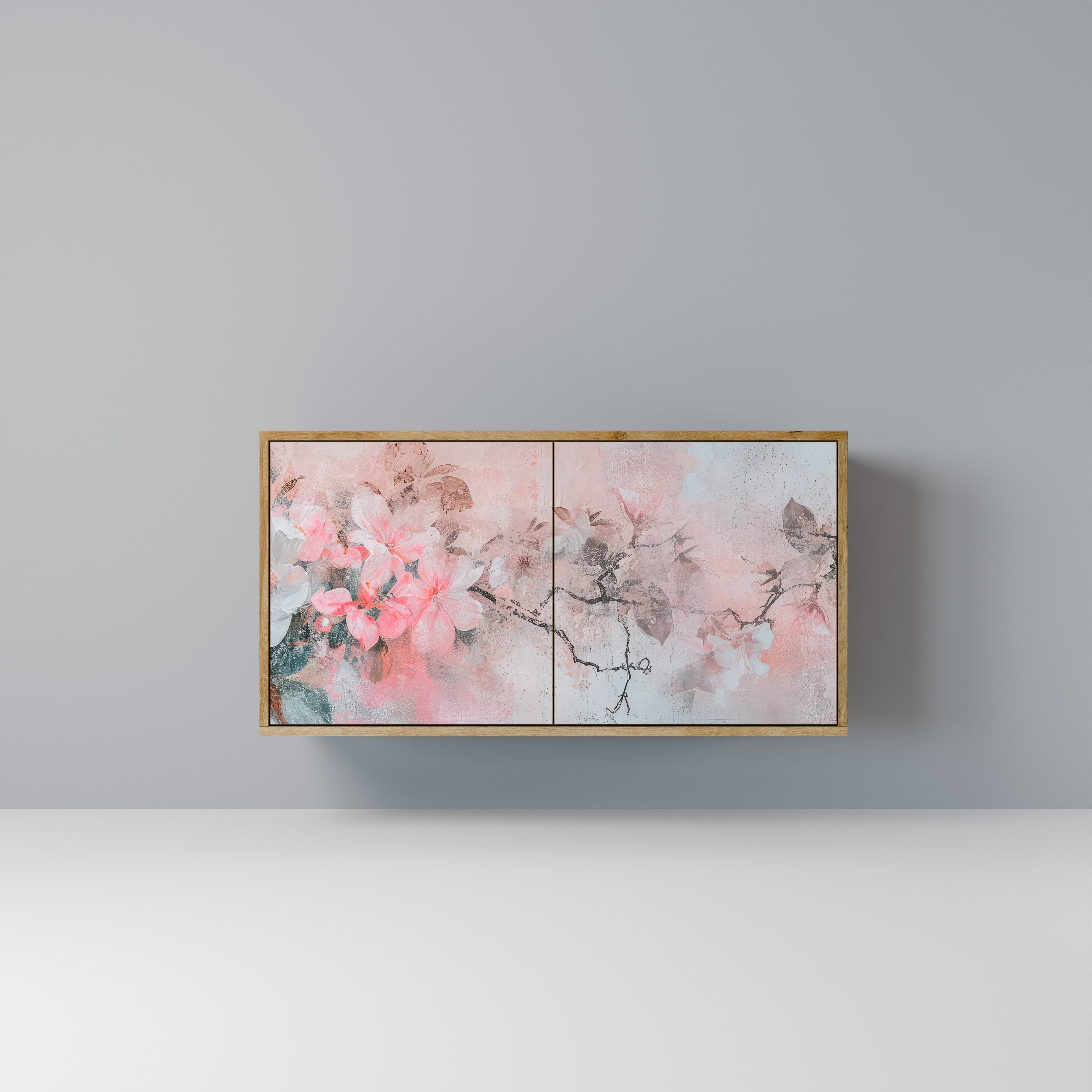 CHERRY BLOSSOM Sideboard mit 2 Türen in Eichenoptik