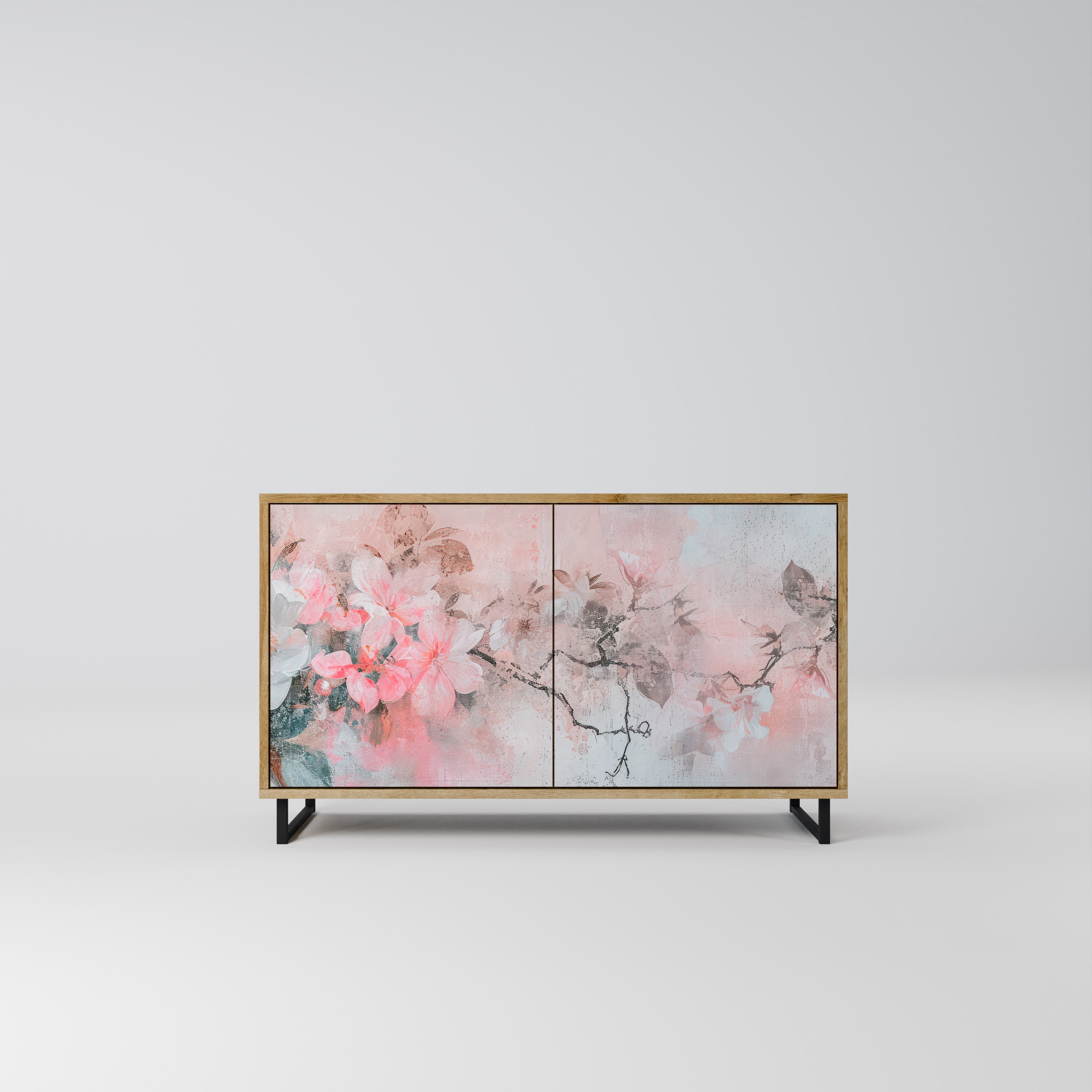 CHERRY BLOSSOM Sideboard mit 2 Türen in Eichenoptik