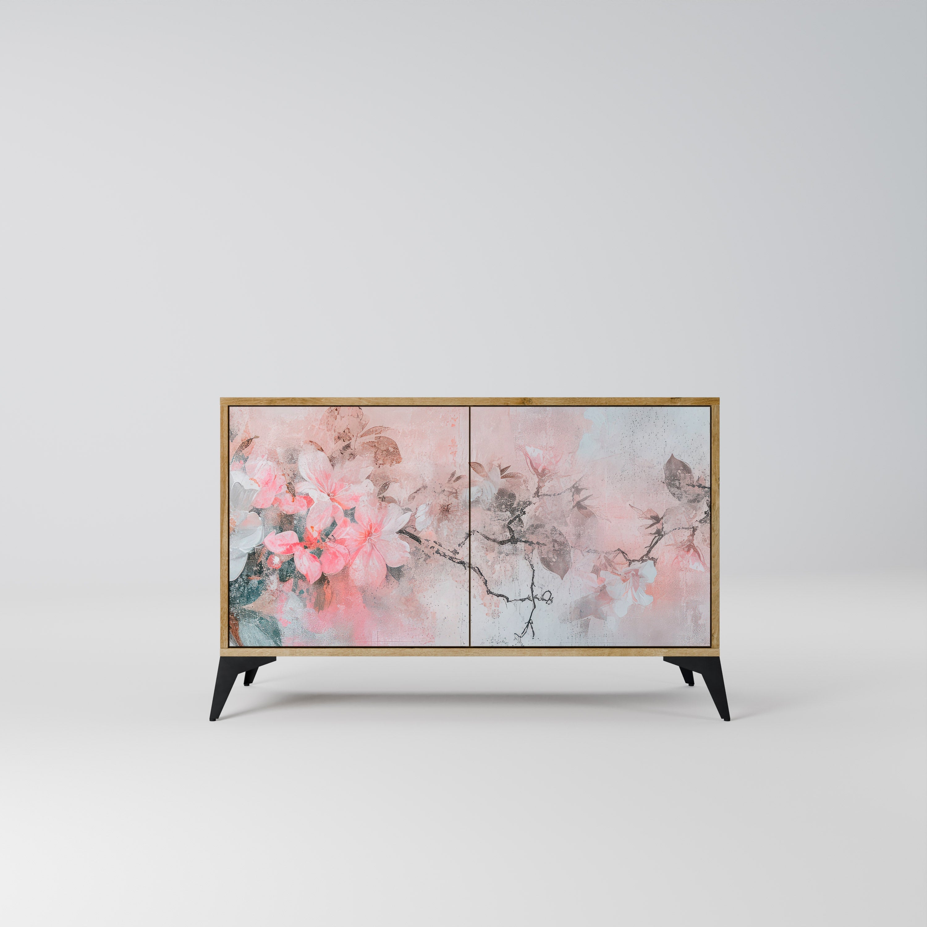 CHERRY BLOSSOM Sideboard mit 2 Türen in Eichenoptik