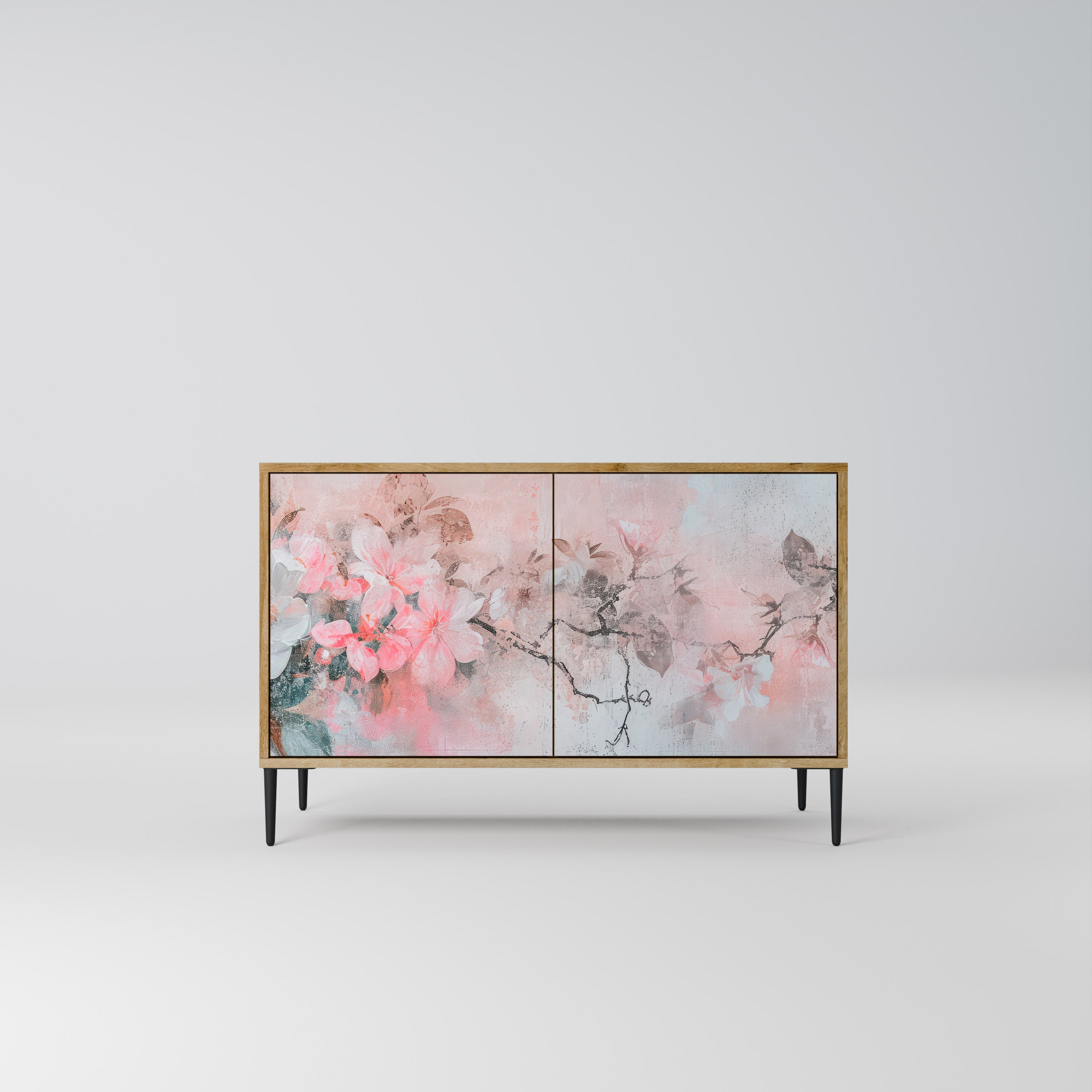 CHERRY BLOSSOM Sideboard mit 2 Türen in Eichenoptik