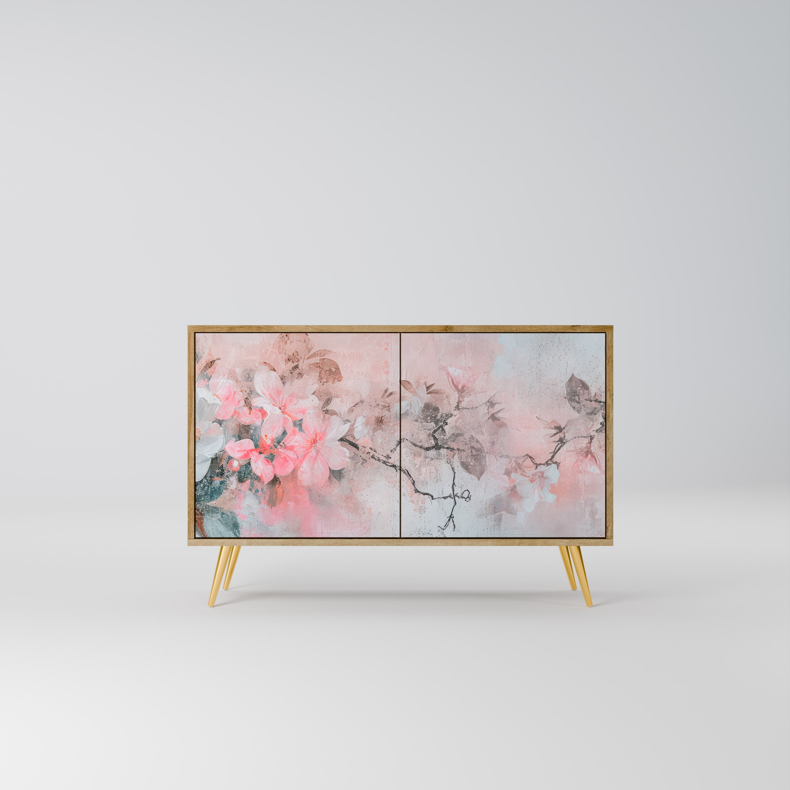 CHERRY BLOSSOM Sideboard mit 2 Türen in Eichenoptik