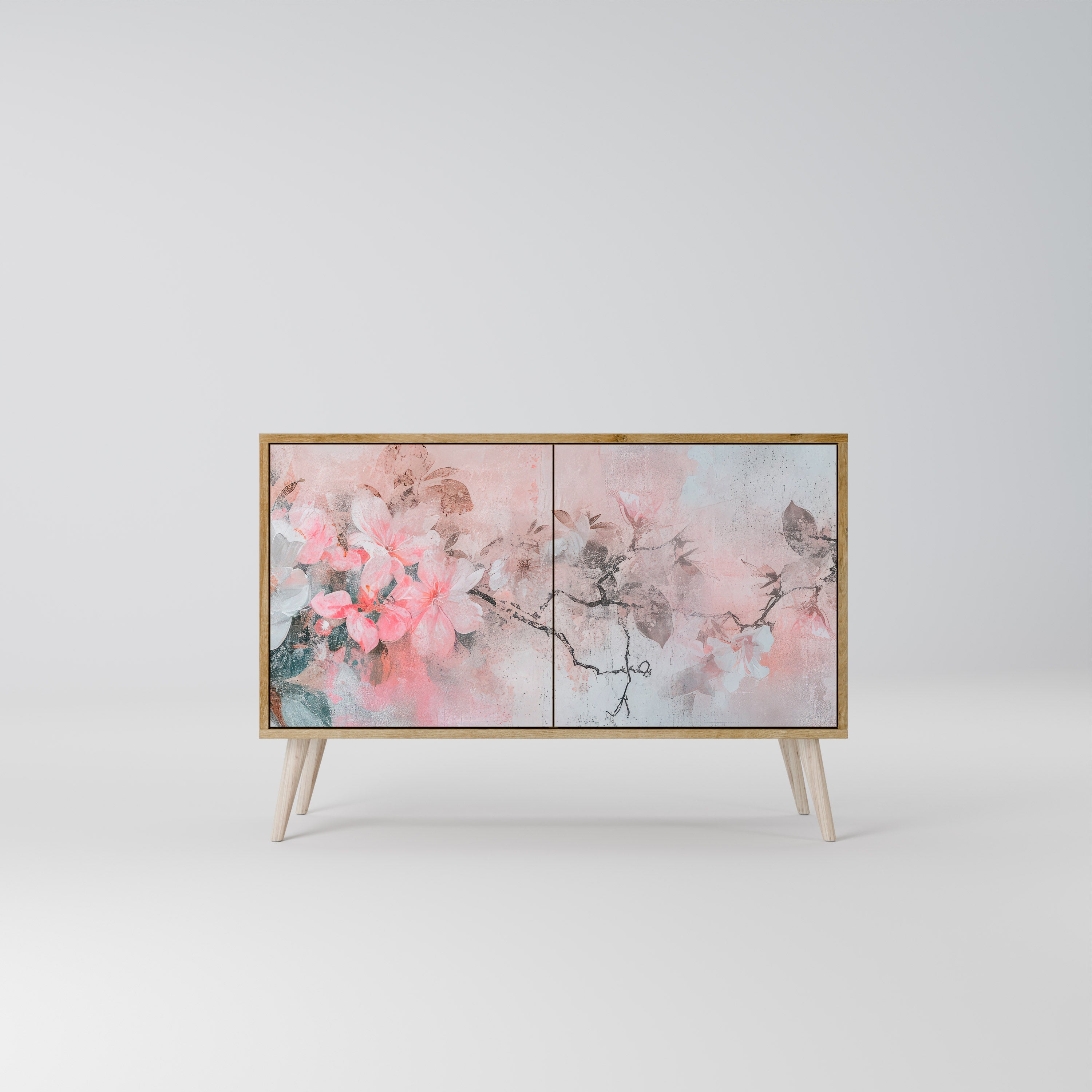CHERRY BLOSSOM Sideboard mit 2 Türen in Eichenoptik
