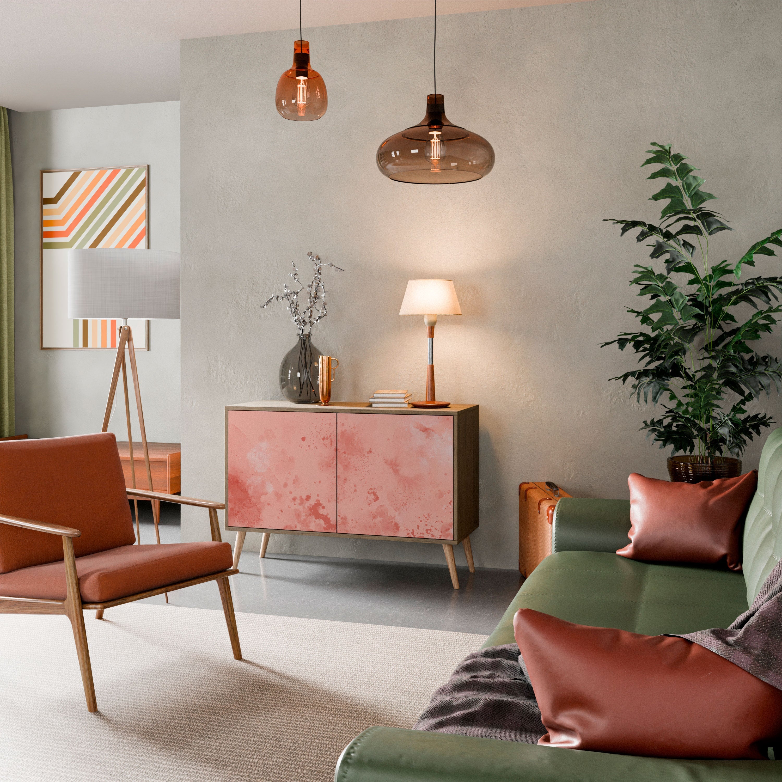 CRANE DANCE Sideboard mit 2 Türen in Eichenoptik