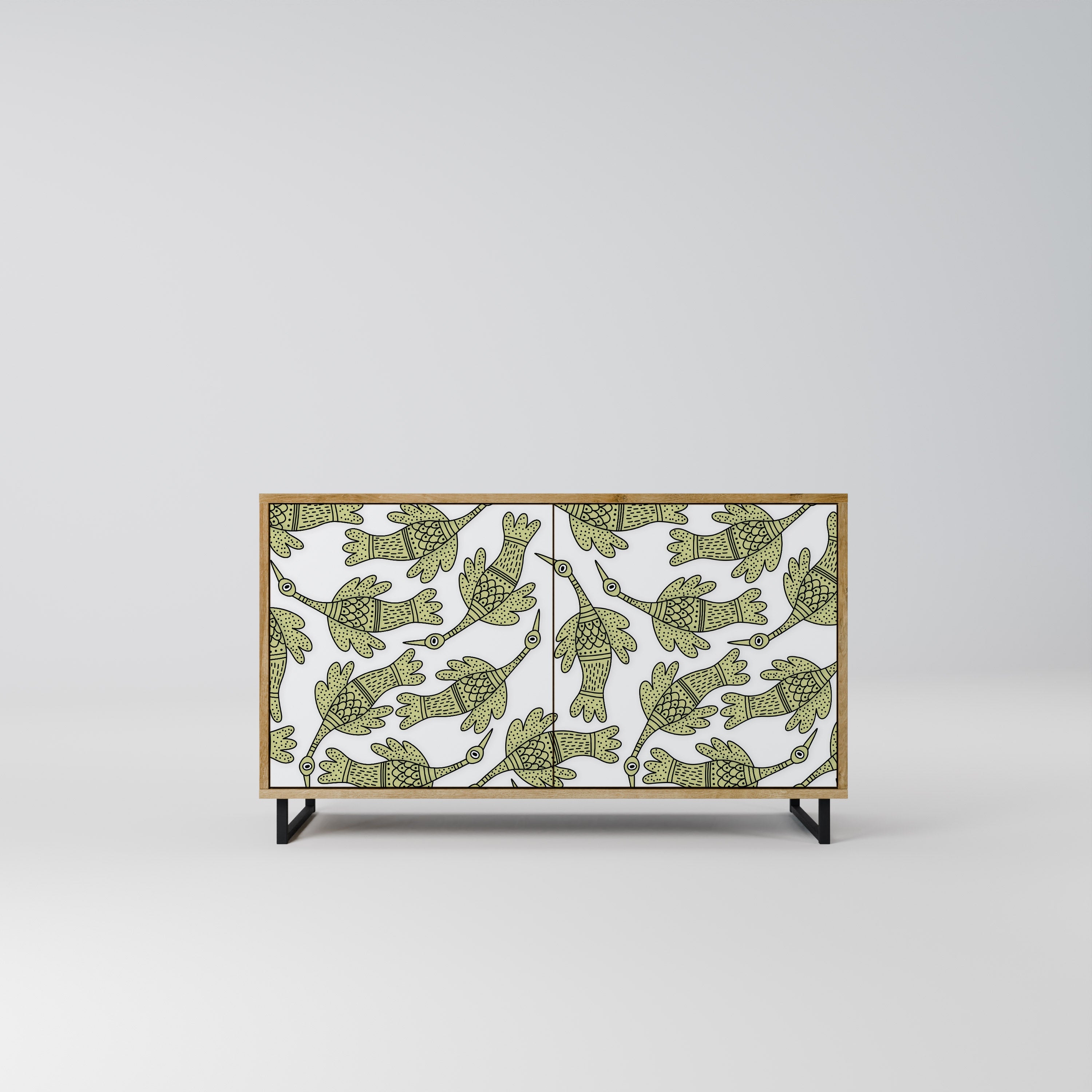 SEEDLING SONGBIRD Sideboard mit 2 Türen in Eichenoptik