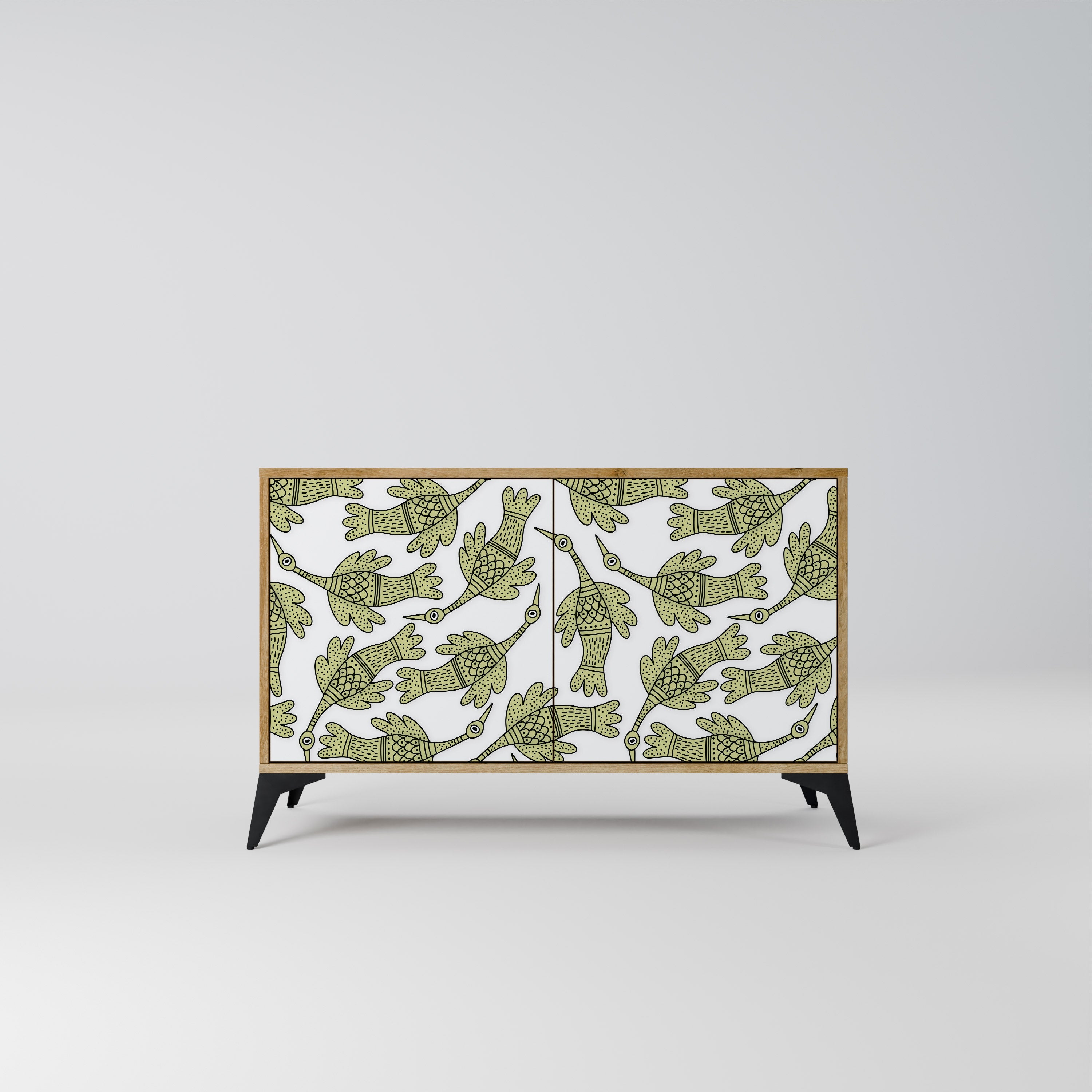 SEEDLING SONGBIRD Sideboard mit 2 Türen in Eichenoptik