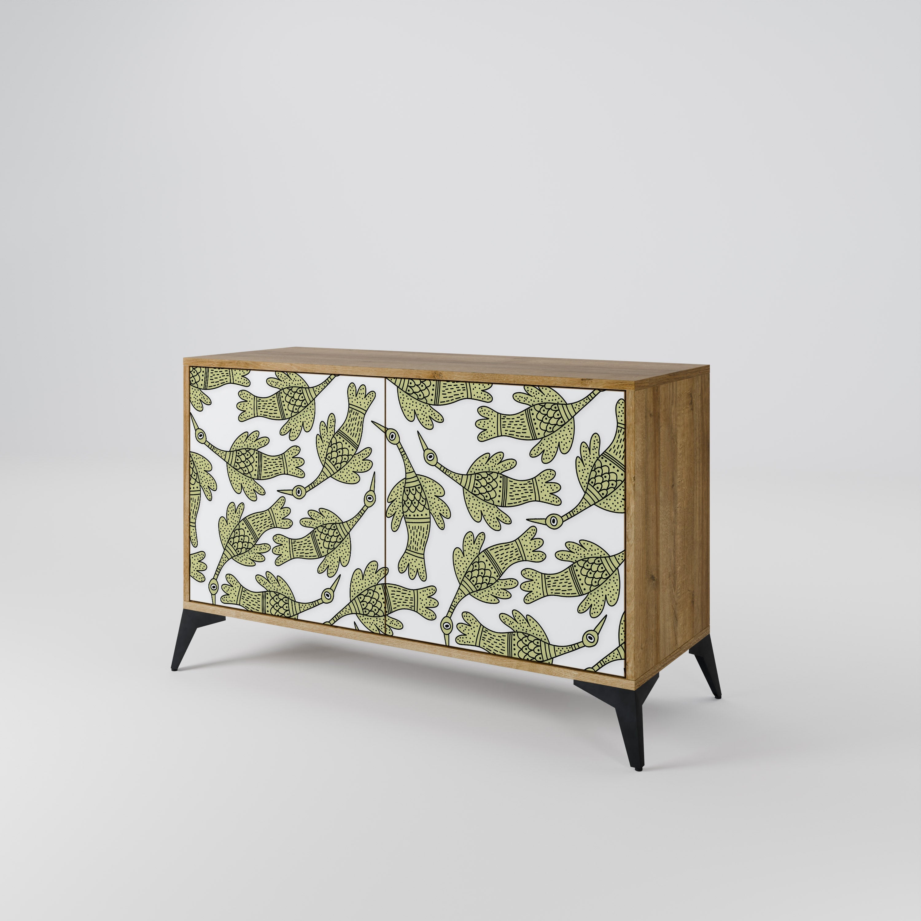 SEEDLING SONGBIRD Sideboard mit 2 Türen in Eichenoptik