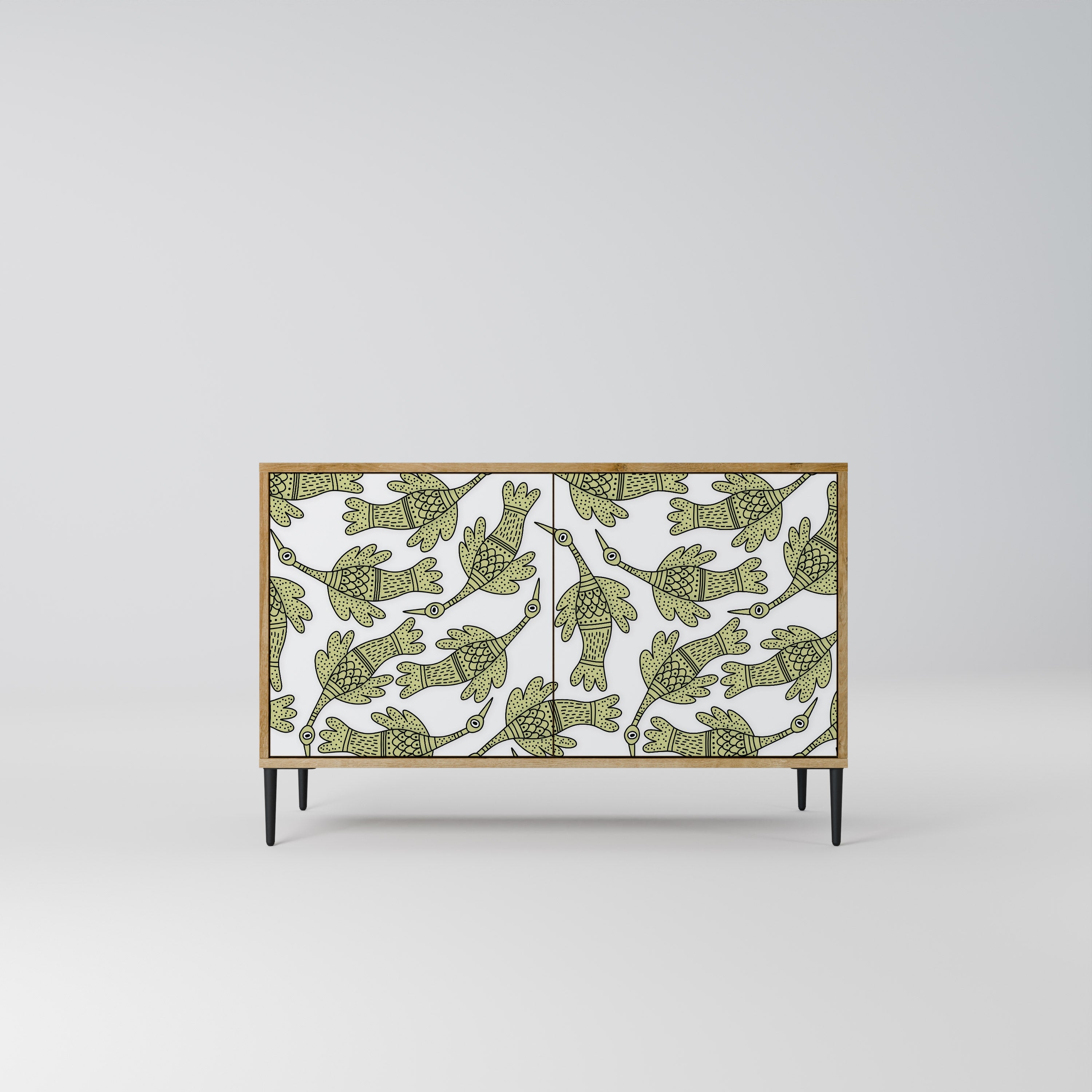 SEEDLING SONGBIRD Sideboard mit 2 Türen in Eichenoptik