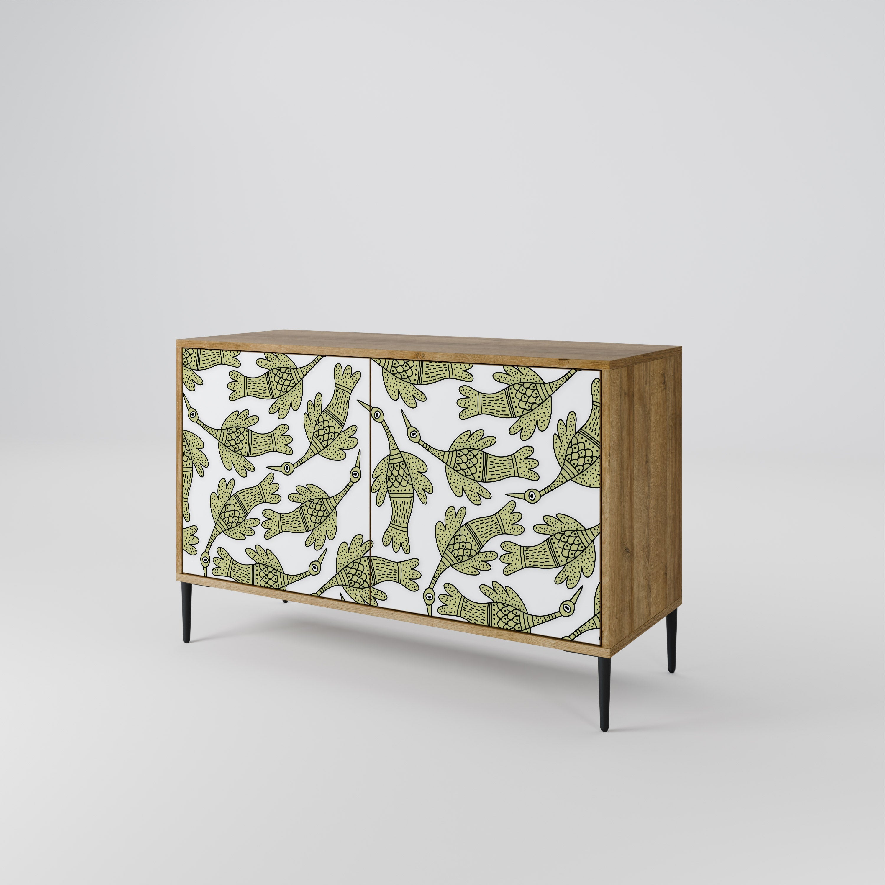 SEEDLING SONGBIRD Sideboard mit 2 Türen in Eichenoptik