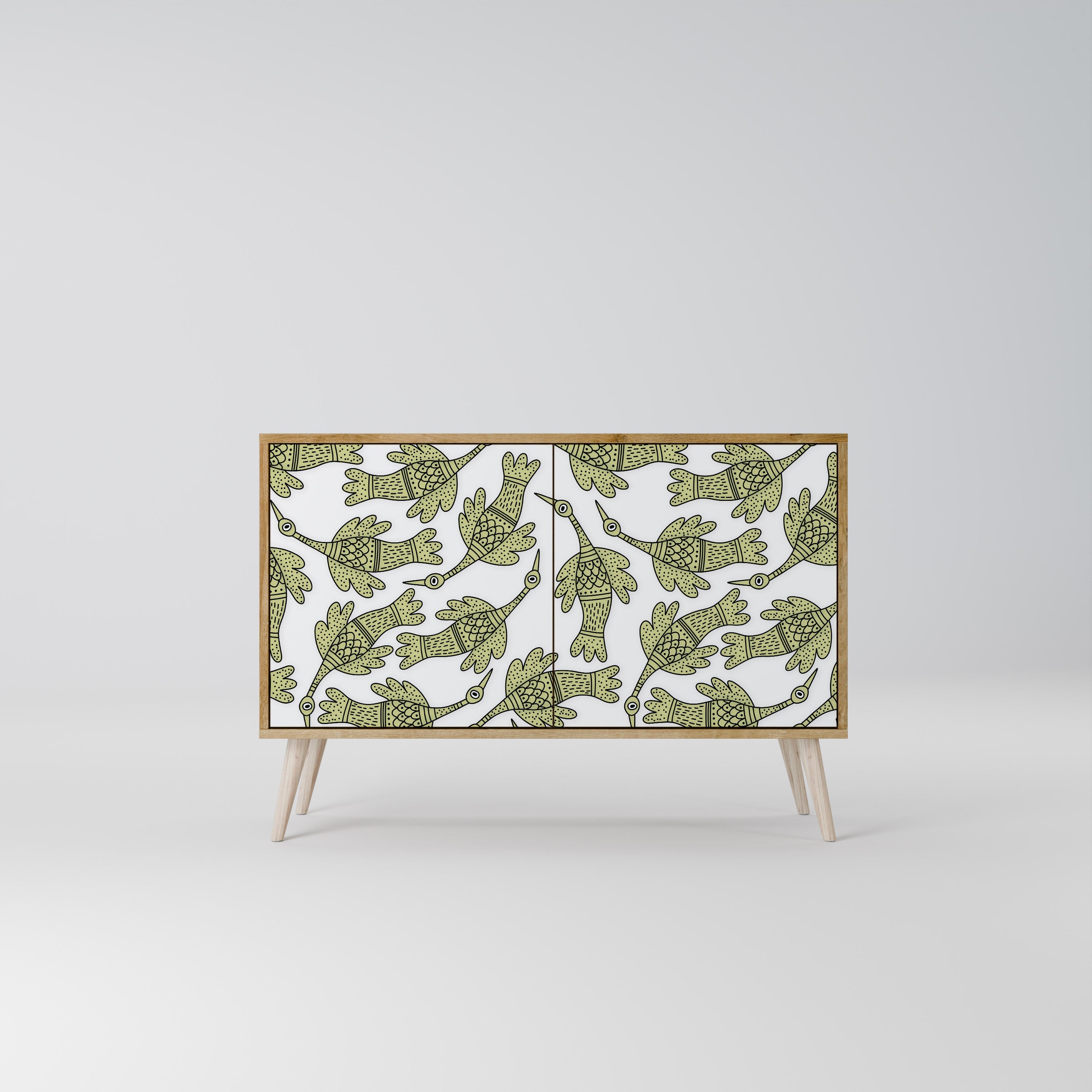 SEEDLING SONGBIRD Sideboard mit 2 Türen in Eichenoptik