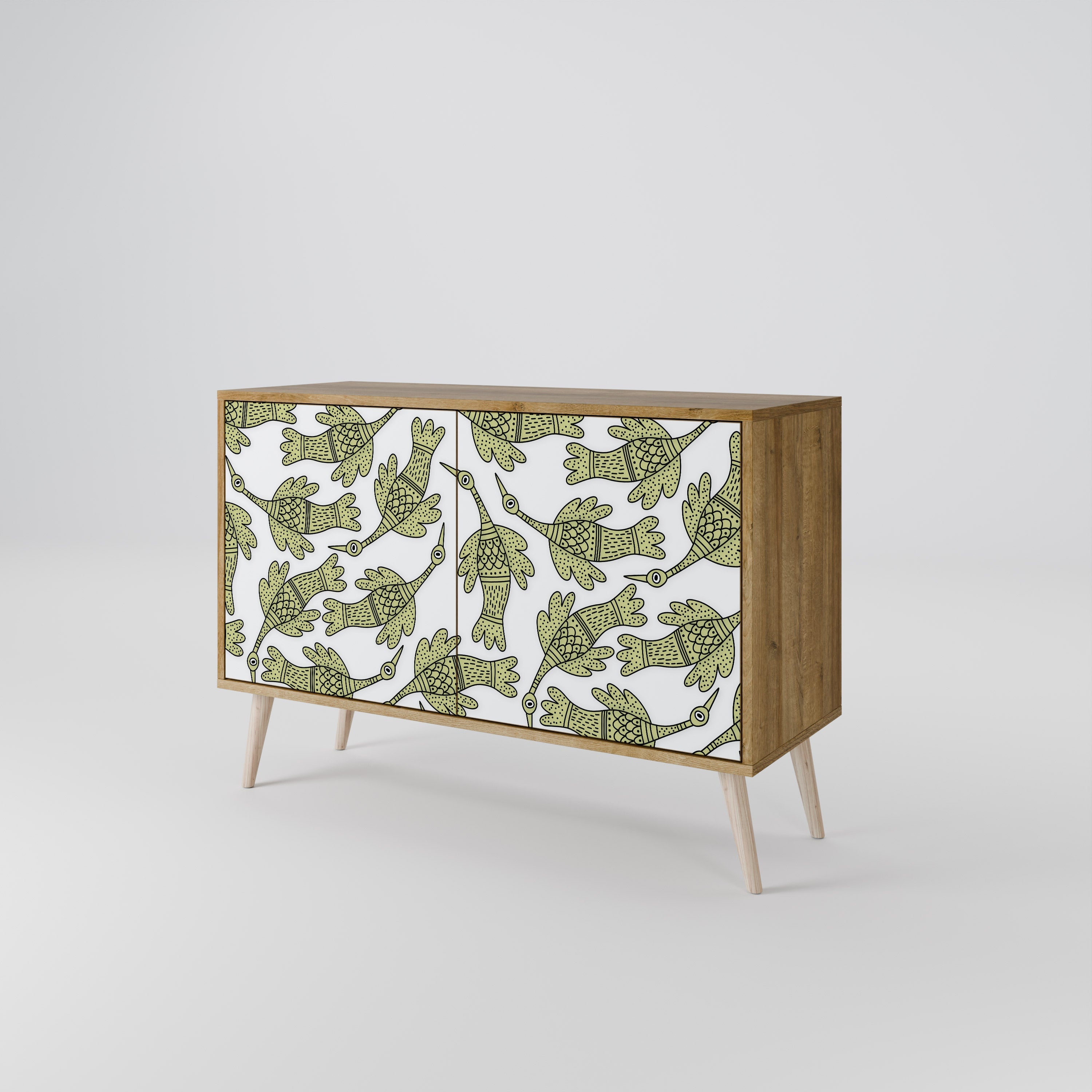 SEEDLING SONGBIRD Sideboard mit 2 Türen in Eichenoptik