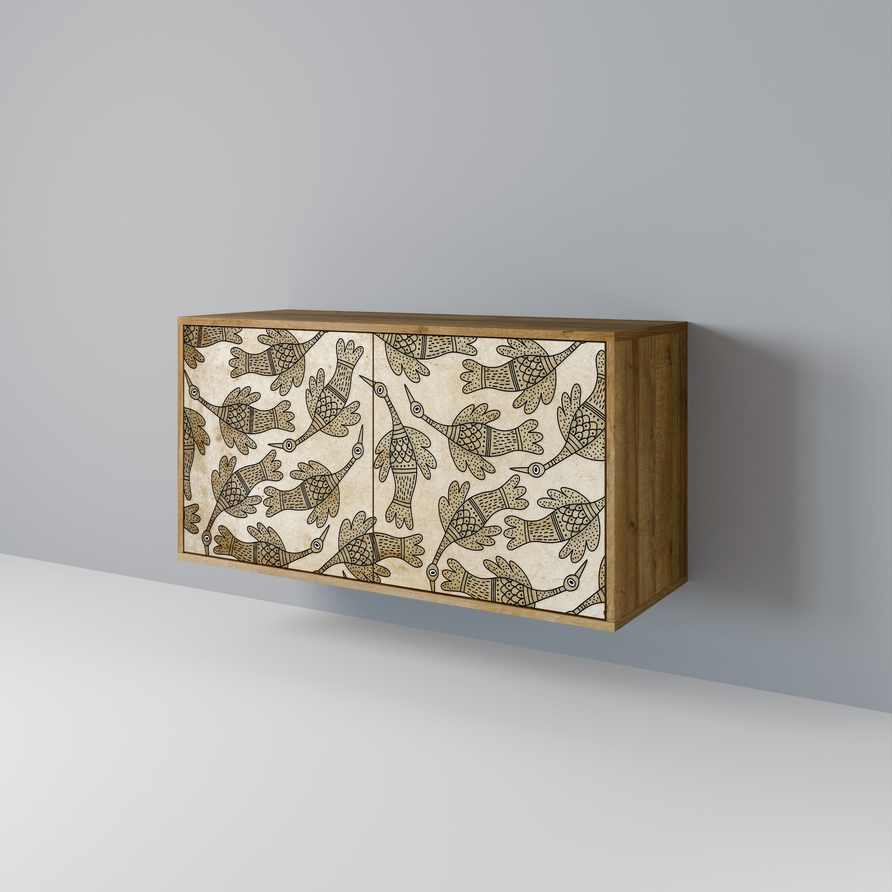 ALMONDINE SONGBIRD 2-Door Sideboard in Oak Effect