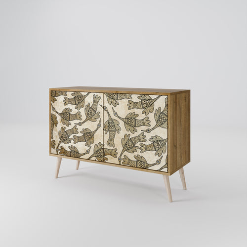 ALMONDINE SONGBIRD Sideboard mit 2 Türen in Eiche-Optik