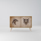 STEAMPUNK CLAN 2-Door Sideboard in Oak Effect