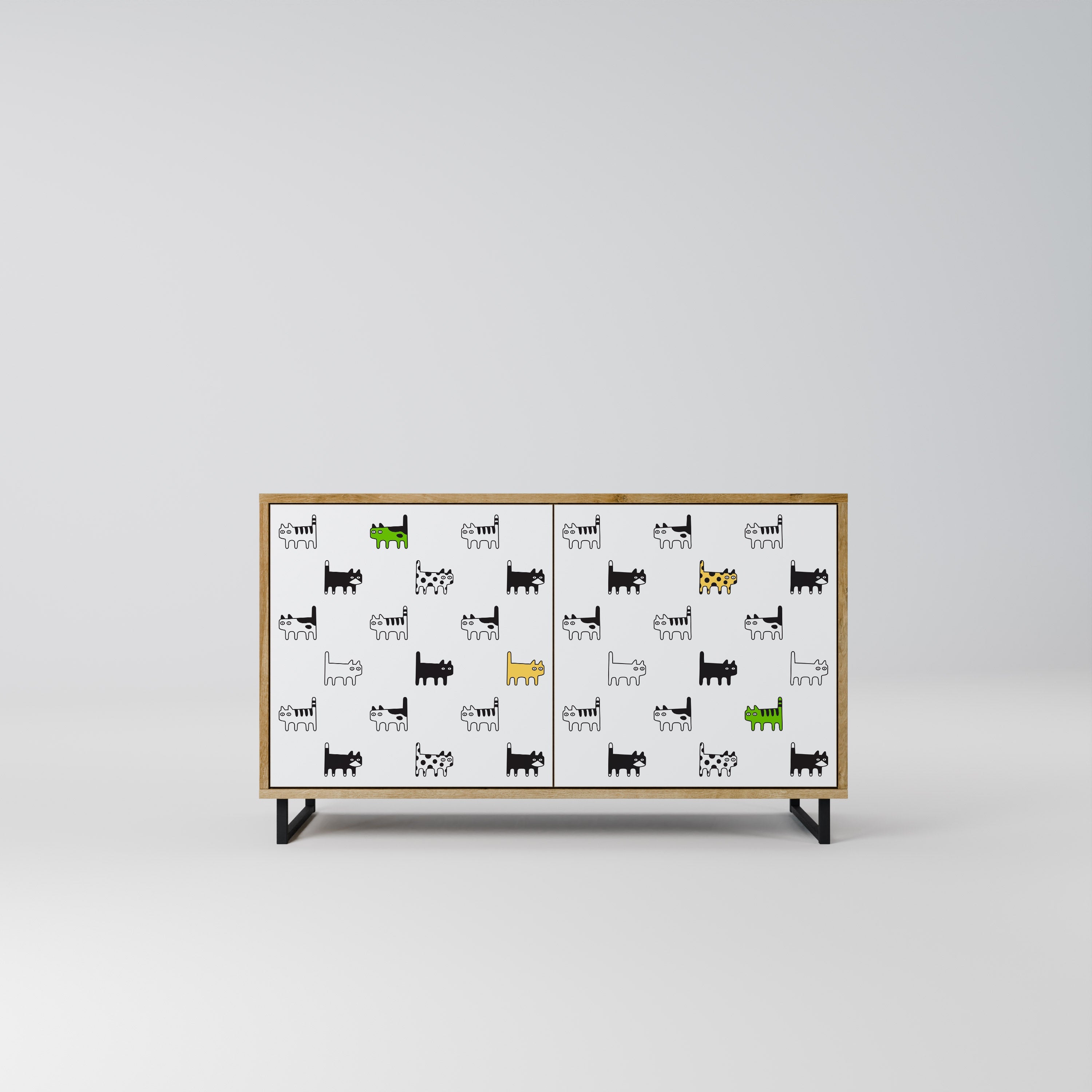 CATS COMPILATION Sideboard mit 2 Türen in Eichenoptik