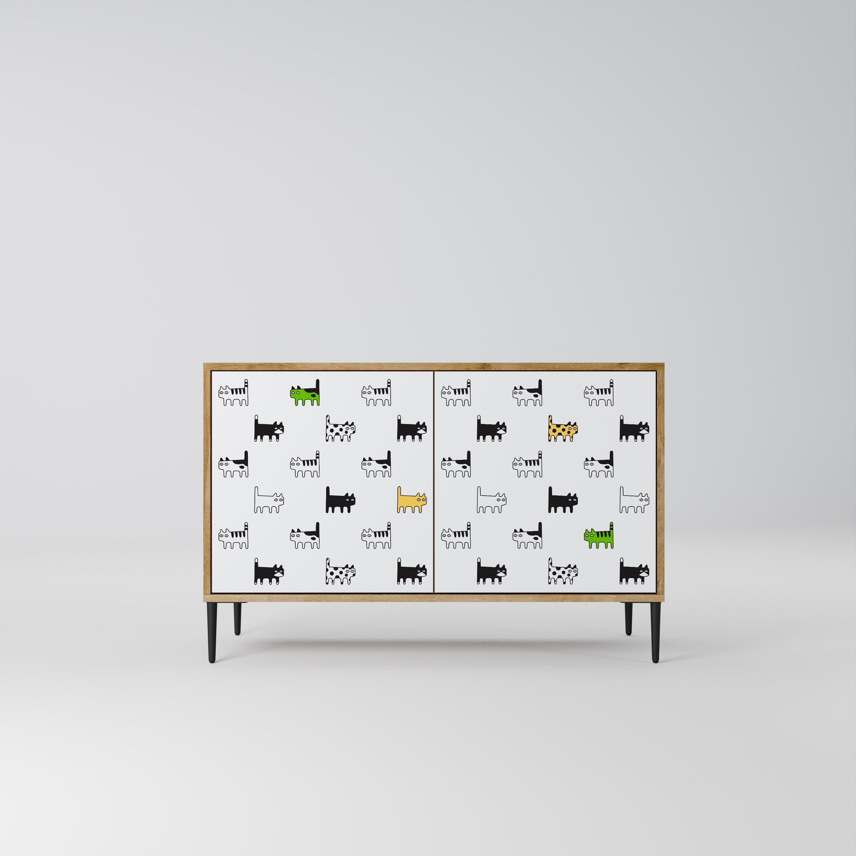 CATS COMPILATION Sideboard mit 2 Türen in Eichenoptik