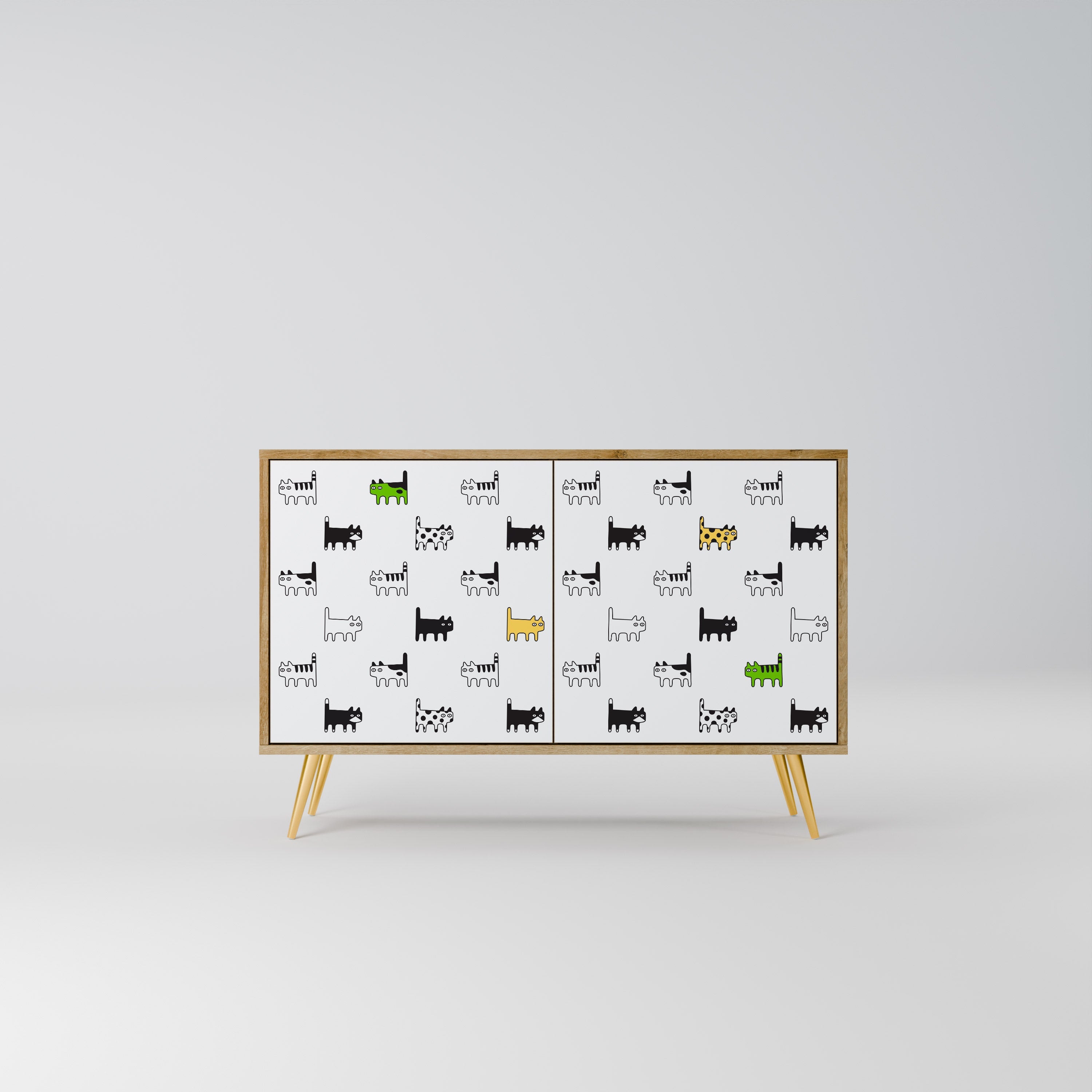 CATS COMPILATION Sideboard mit 2 Türen in Eichenoptik