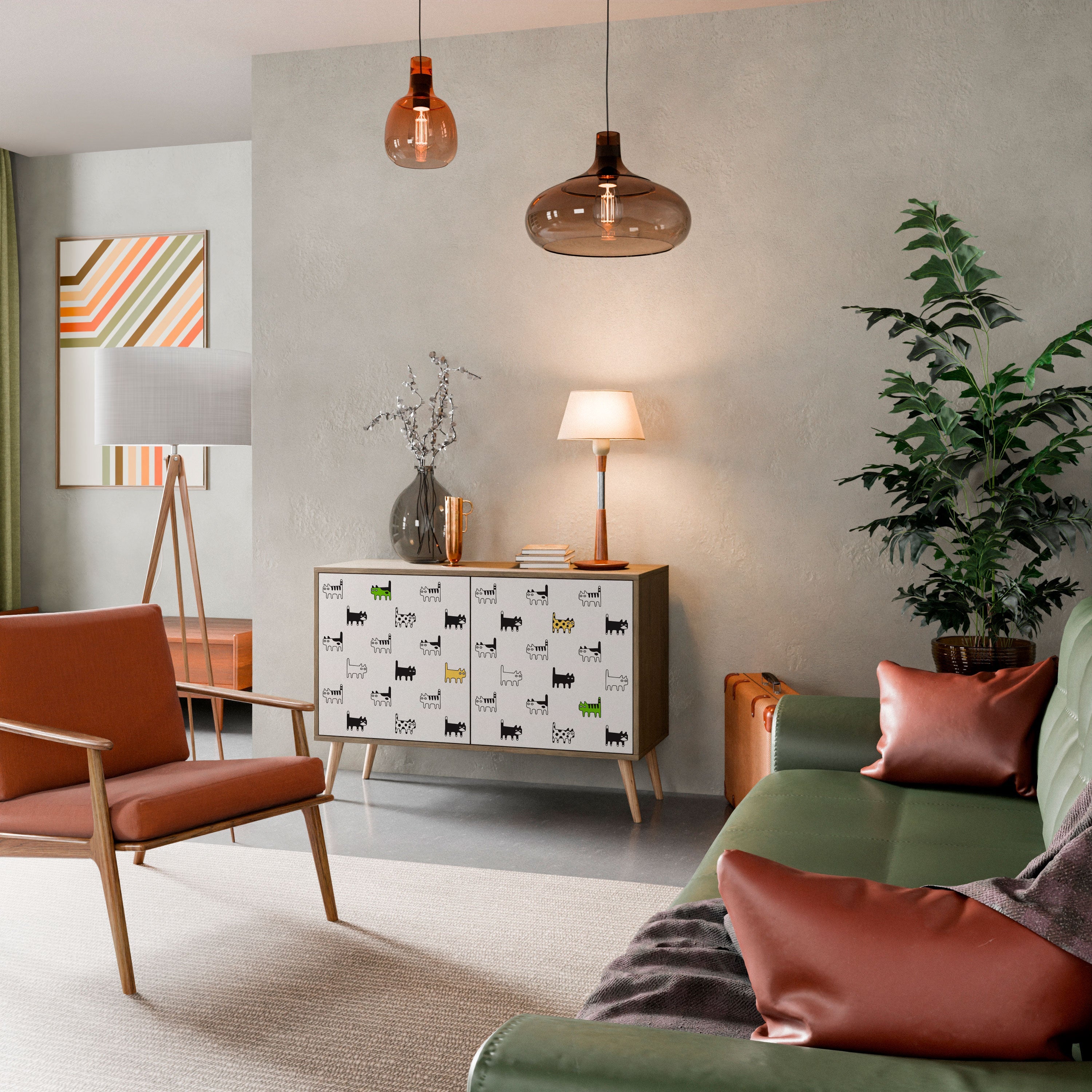 CATS COMPILATION Sideboard mit 2 Türen in Eichenoptik