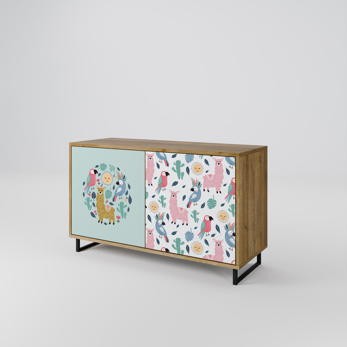 COLORFUL ALPACAS 2-türiges Sideboard