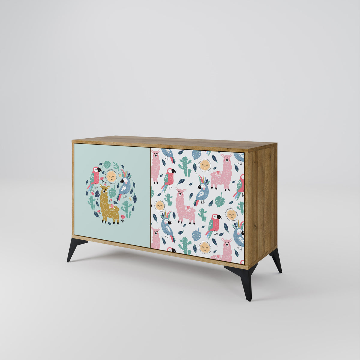 COLORFUL ALPACAS 2-türiges Sideboard