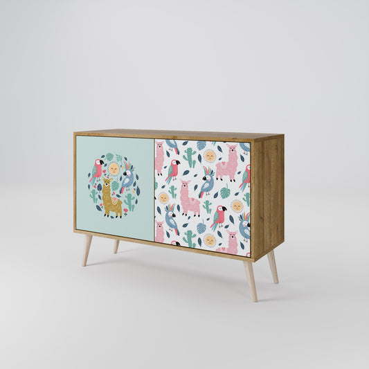 COLORFUL ALPACAS 2-türiges Sideboard