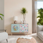 COLORFUL ALPACAS Sideboard mit 2 Türen in Eiche-Optik