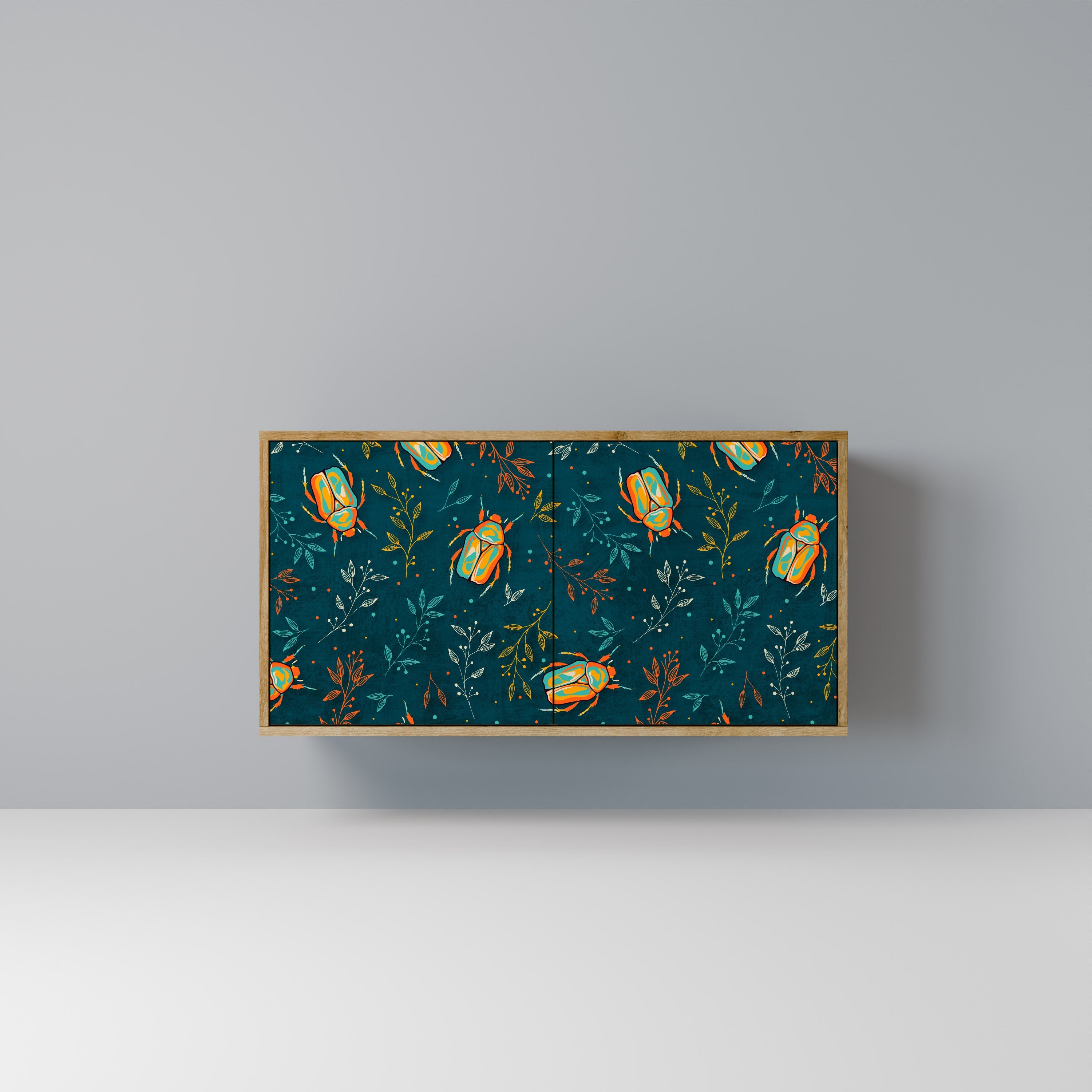 AUTUMN INSECTS Sideboard mit 2 Türen in Eichenoptik