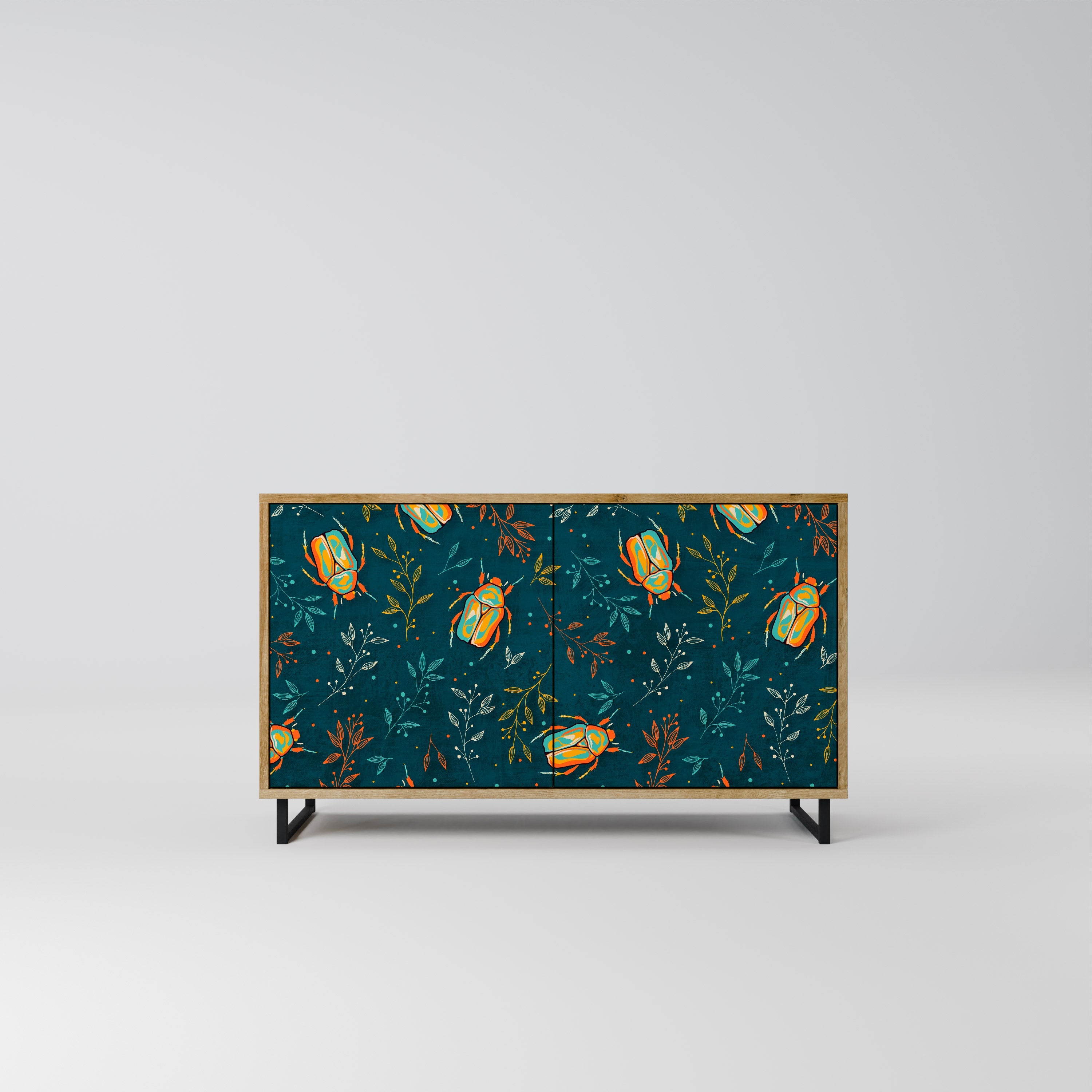 AUTUMN INSECTS Sideboard mit 2 Türen in Eichenoptik