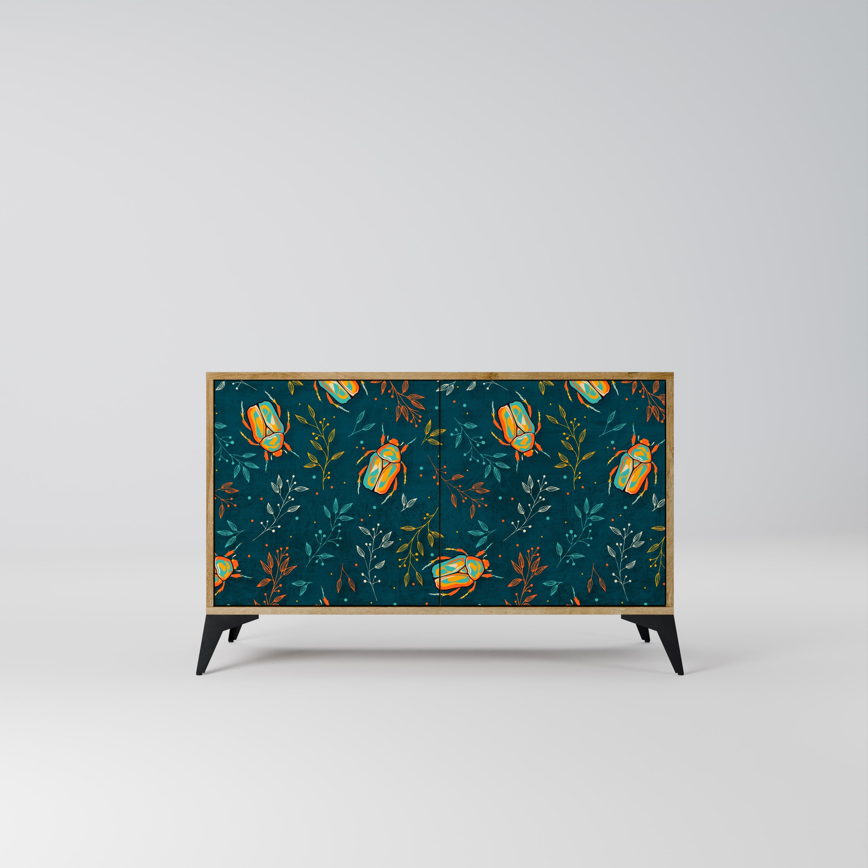 AUTUMN INSECTS Sideboard mit 2 Türen in Eichenoptik