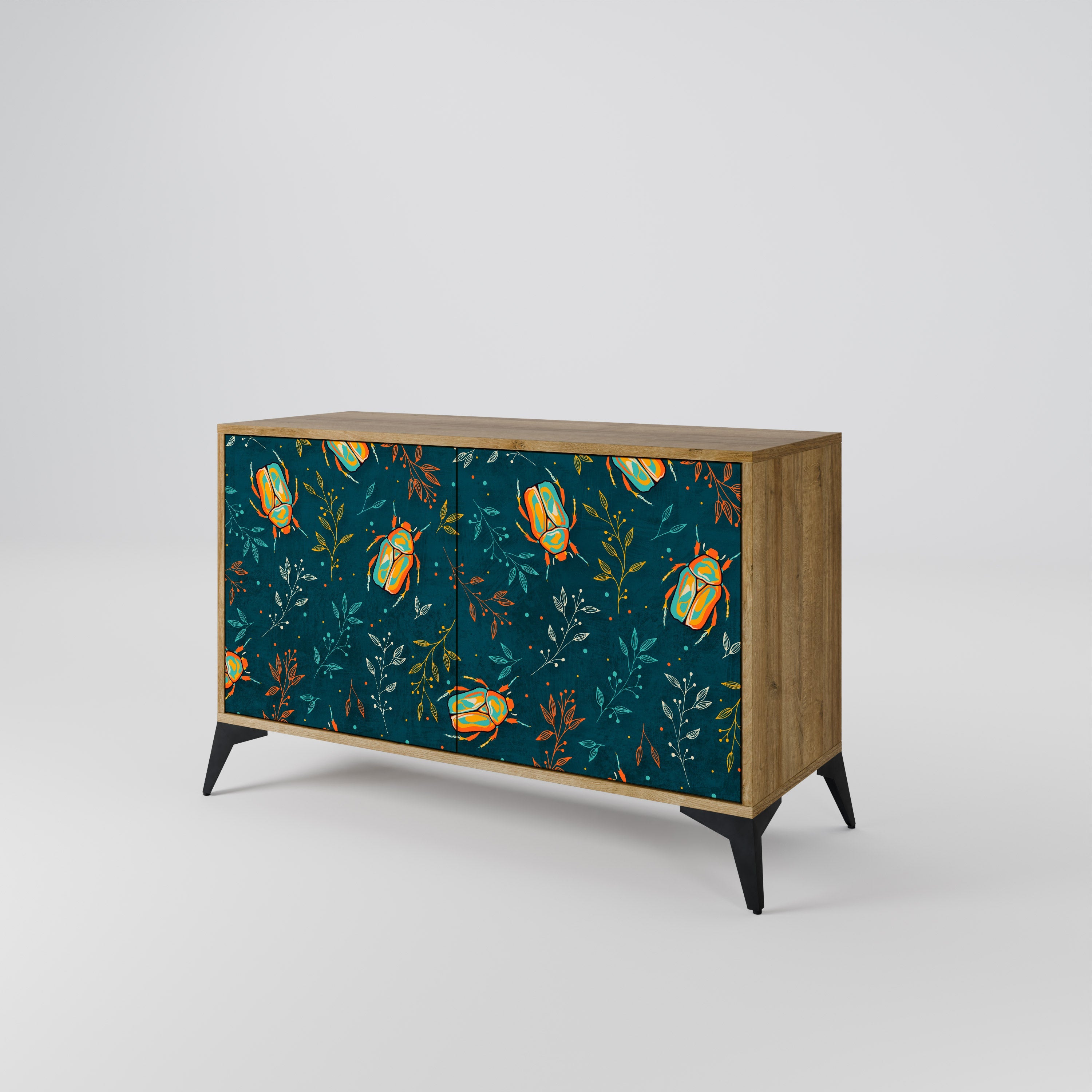 AUTUMN INSECTS Sideboard mit 2 Türen in Eichenoptik
