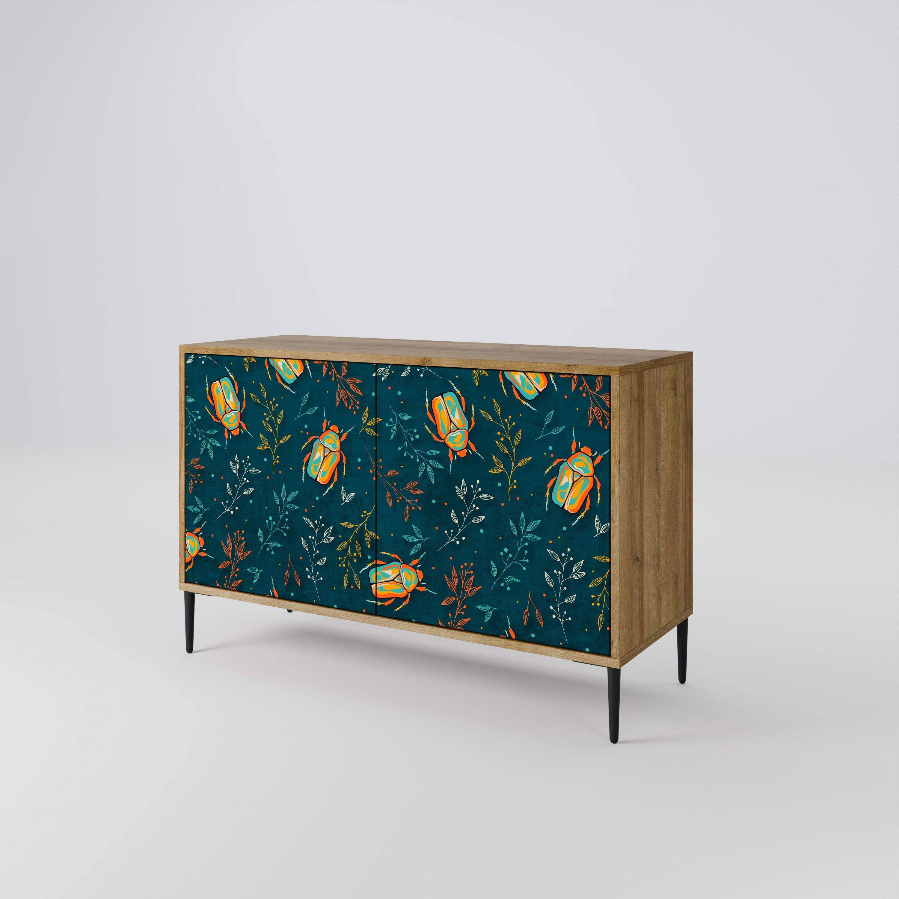 AUTUMN INSECTS Sideboard mit 2 Türen in Eichenoptik