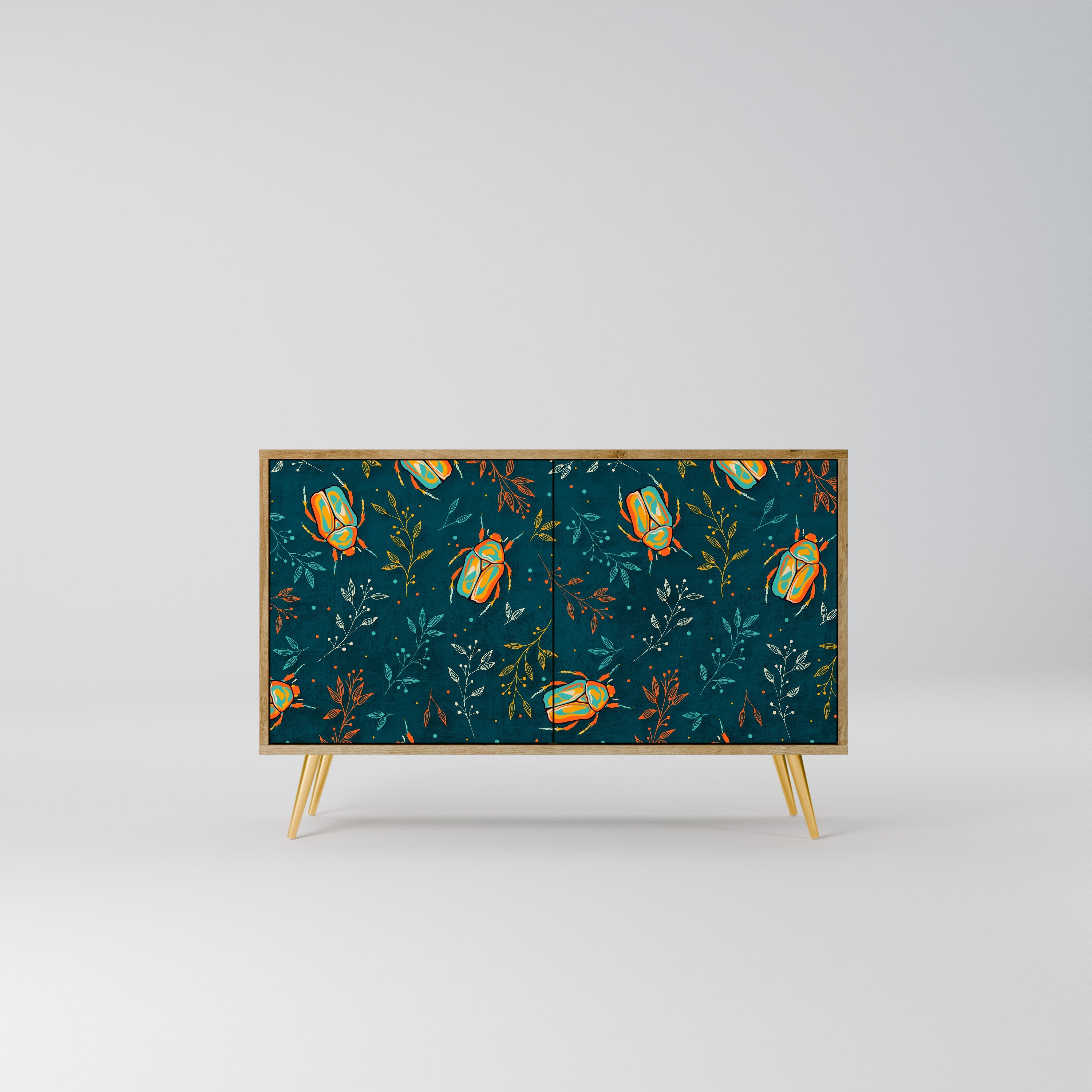 AUTUMN INSECTS Sideboard mit 2 Türen in Eichenoptik