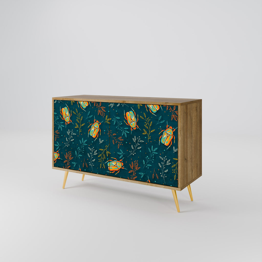 AUTUMN INSECTS Sideboard mit 2 Türen in Eichenoptik