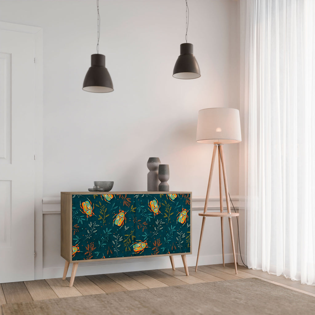 AUTUMN INSECTS Sideboard mit 2 Türen in Eichenoptik