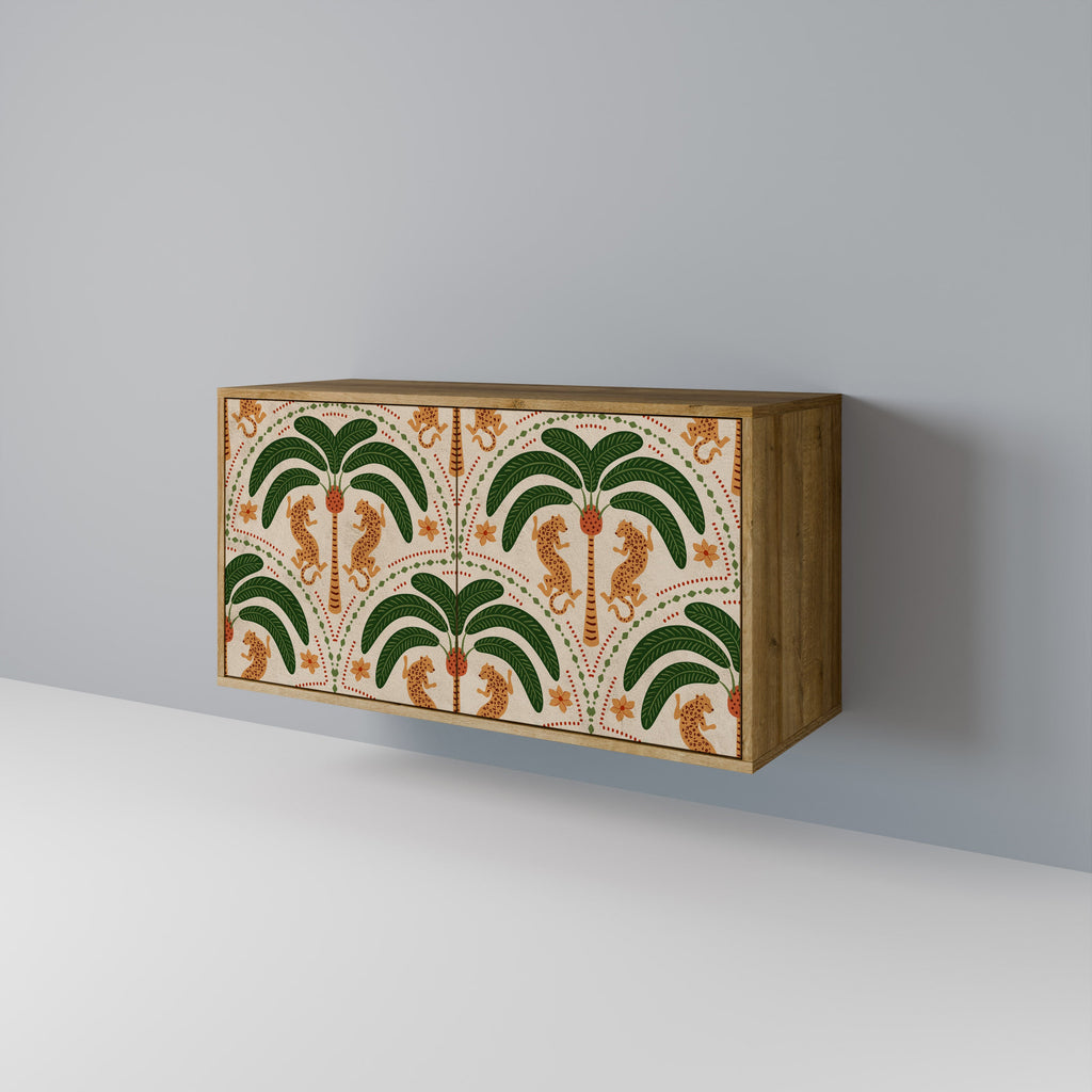 DANCING PREDATORS Sideboard mit 2 Türen in Eichenoptik