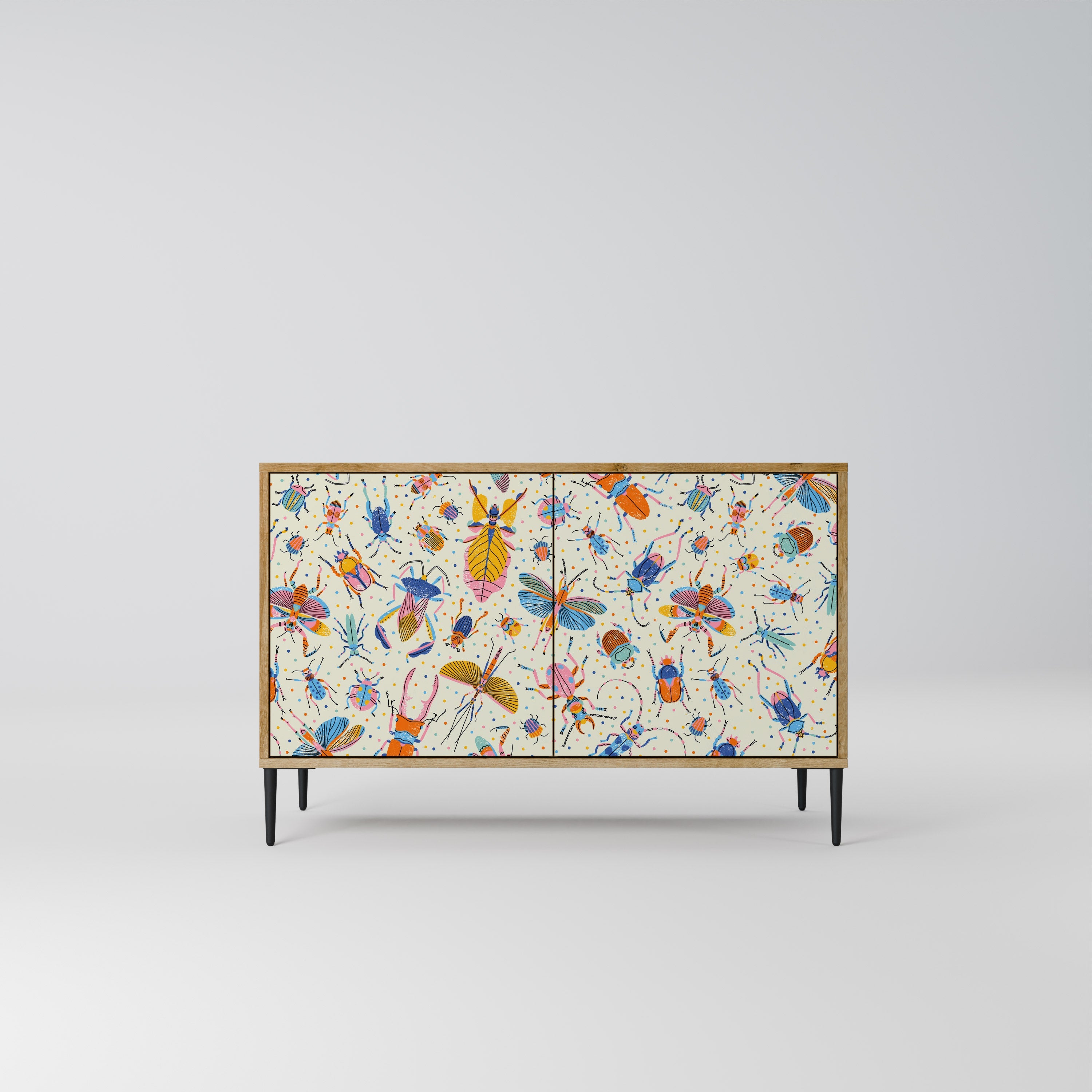 COLORFUL INSECTS 2-türiges Sideboard in Eichenoptik