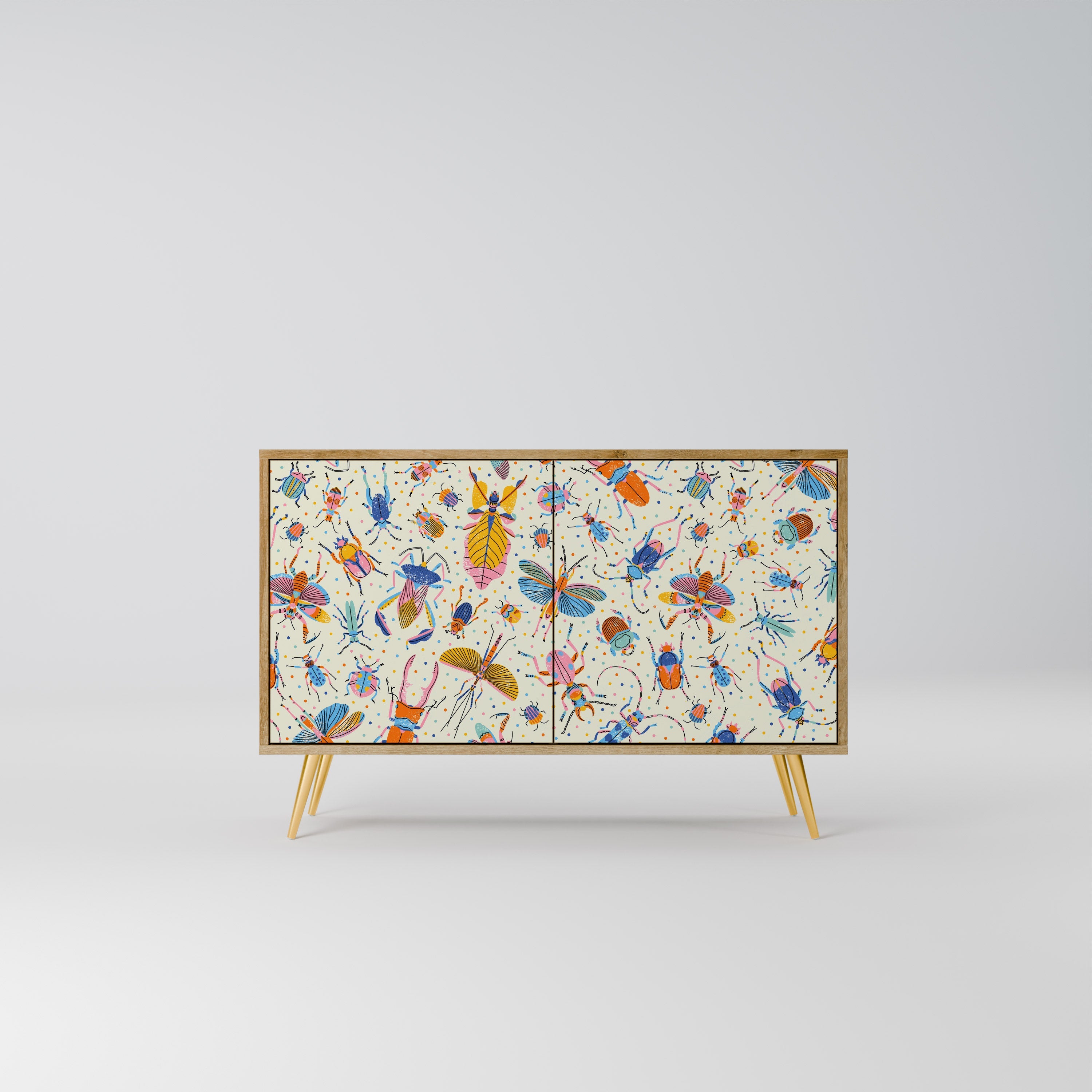COLORFUL INSECTS 2-türiges Sideboard in Eichenoptik
