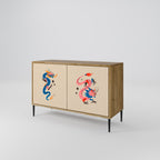 MYTHOLOGICAL CREATURES 2-Door Sideboard in Oak Effect