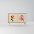 MYTHOLOGICAL CREATURES 2-Door Sideboard in Oak Effect
