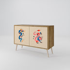 MYTHOLOGICAL CREATURES 2-Door Sideboard in Oak Effect