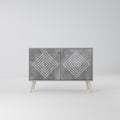 POLYGONAL ARTISTRY 2-Door Sideboard in Grey Finish