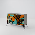 GEODE GLIMMER Sideboard mit 2 Türen in Grau