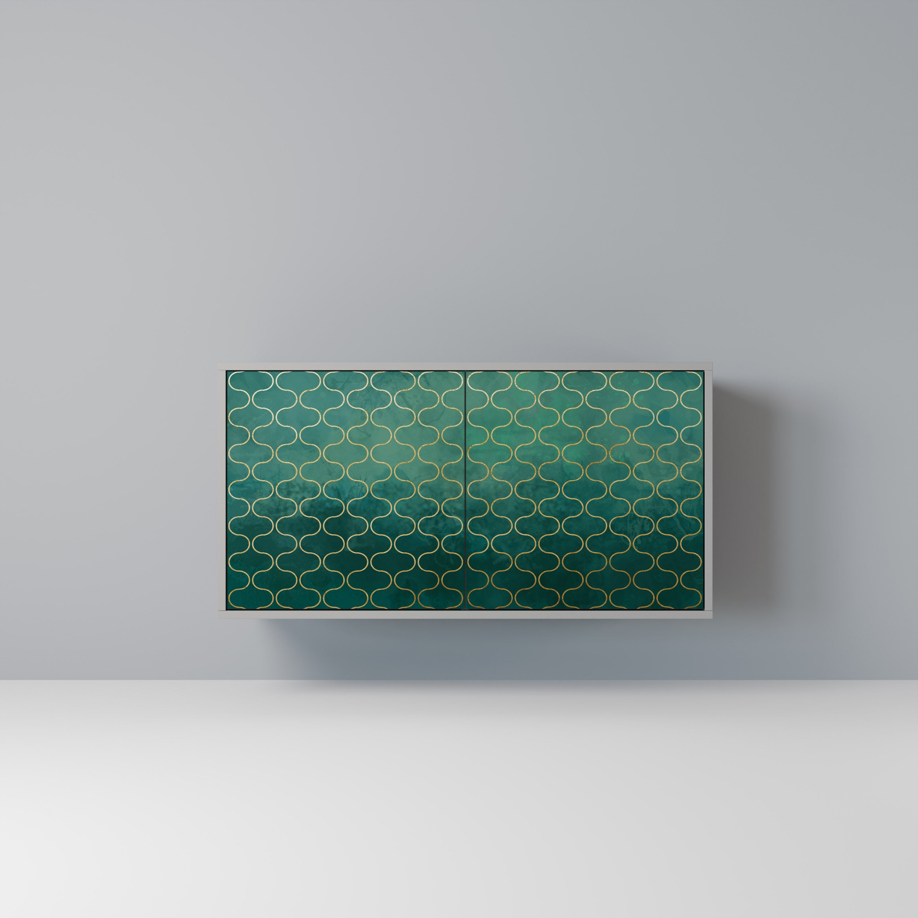 TESSELATED GREENERY Sideboard mit 2 Türen in Grau