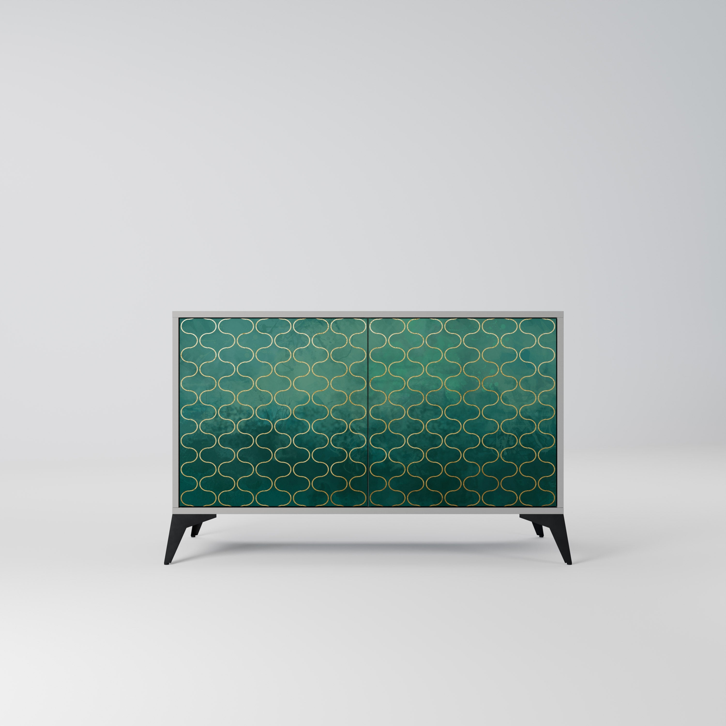 TESSELATED GREENERY Sideboard mit 2 Türen in Grau