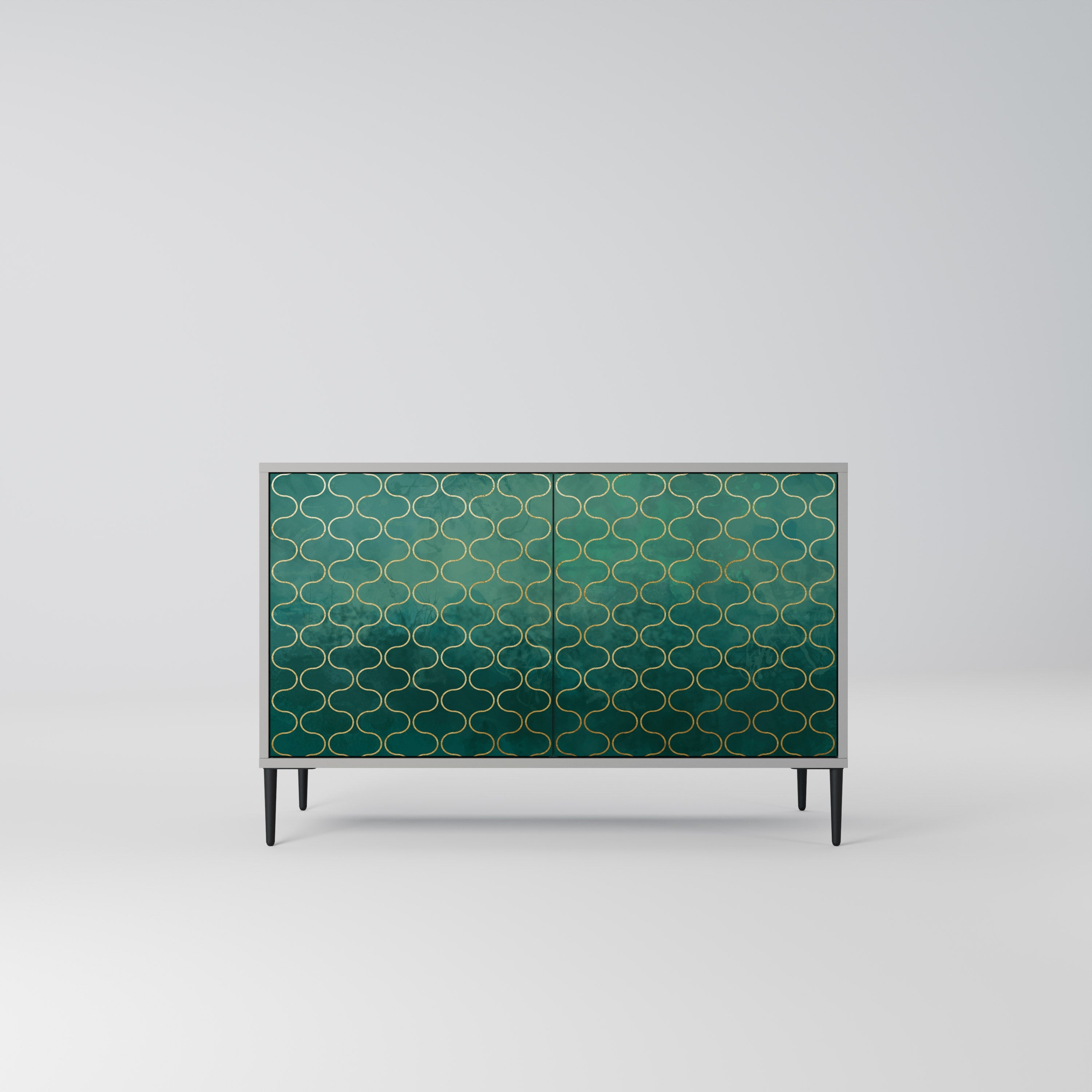 TESSELATED GREENERY Sideboard mit 2 Türen in Grau