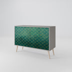 TESSELATED GREENERY Sideboard mit 2 Türen in Grau
