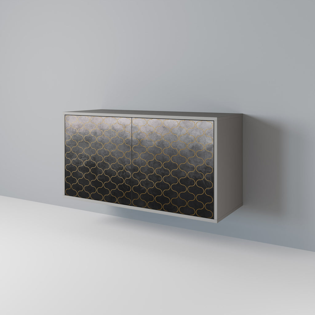 TESSELATED GRAYISH Sideboard mit 2 Türen in grauem Finish