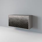 TESSELATED GRAYISH Sideboard mit 2 Türen in Grau