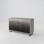 TESSELATED GRAYISH Sideboard mit 2 Türen in Grau