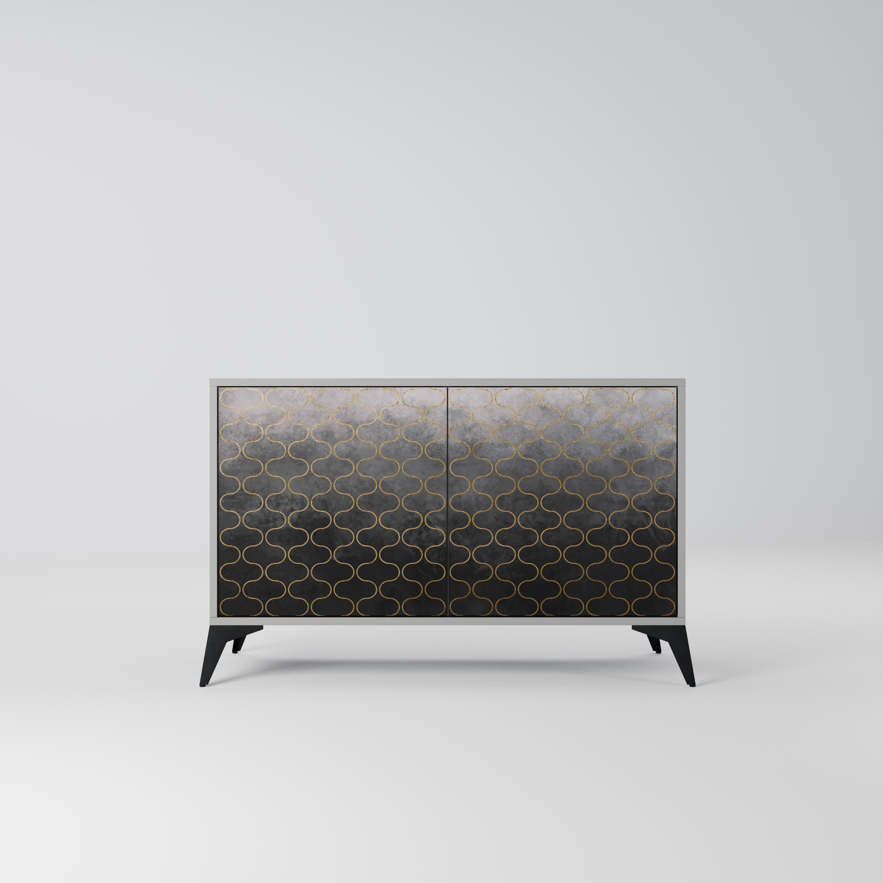 TESSELATED GRAYISH Sideboard mit 2 Türen in Grau