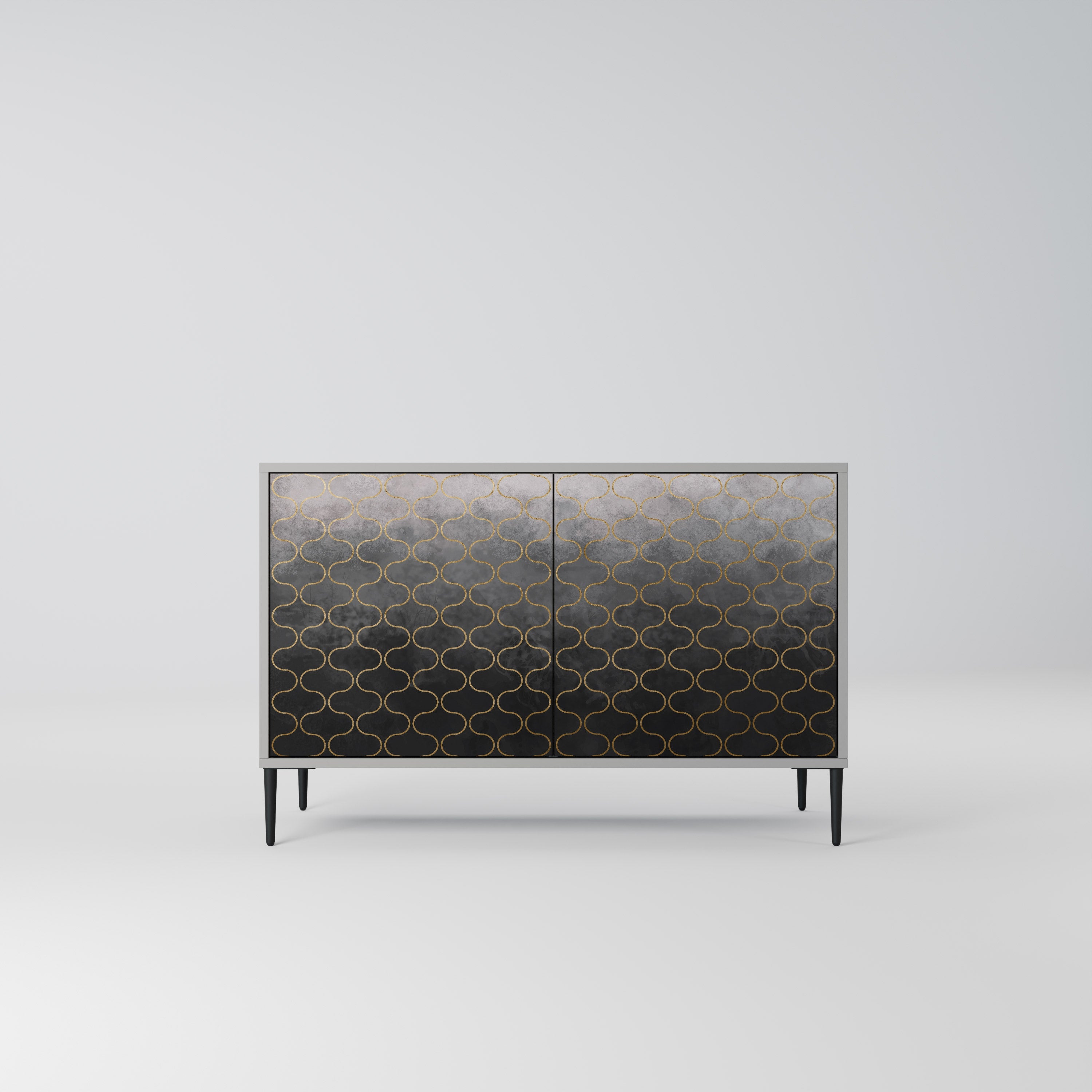 TESSELATED GRAYISH Sideboard mit 2 Türen in Grau